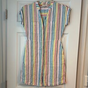 Boden striped linen Evie shirt dress